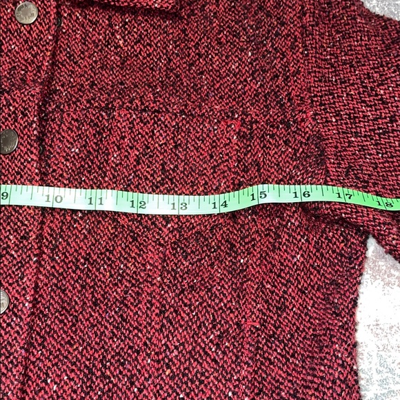 J. Jill Red Tweed Jean Jacket - Picture 5 of 6